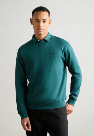 Scotch & Soda ESSENTIAL LOGO BADGE CREW - Sportinis megztinis - cypress green