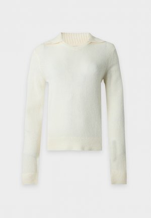 GANT, YALE V NECK - Striktrøje - cream