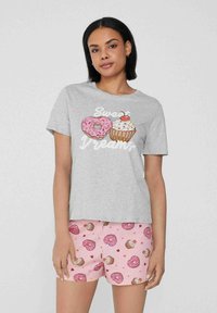 Tezenis - SET - Pyjama set - grau y grigio melange chiaro stampa sweet Thumbnail Image 1
