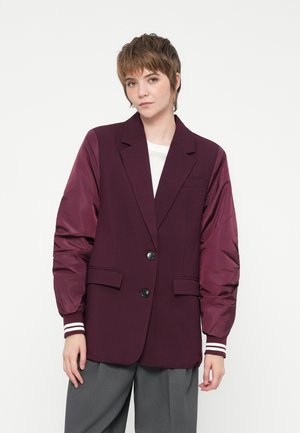 GEMMA CONTRAST SLEEVE - Blazer - merlot red