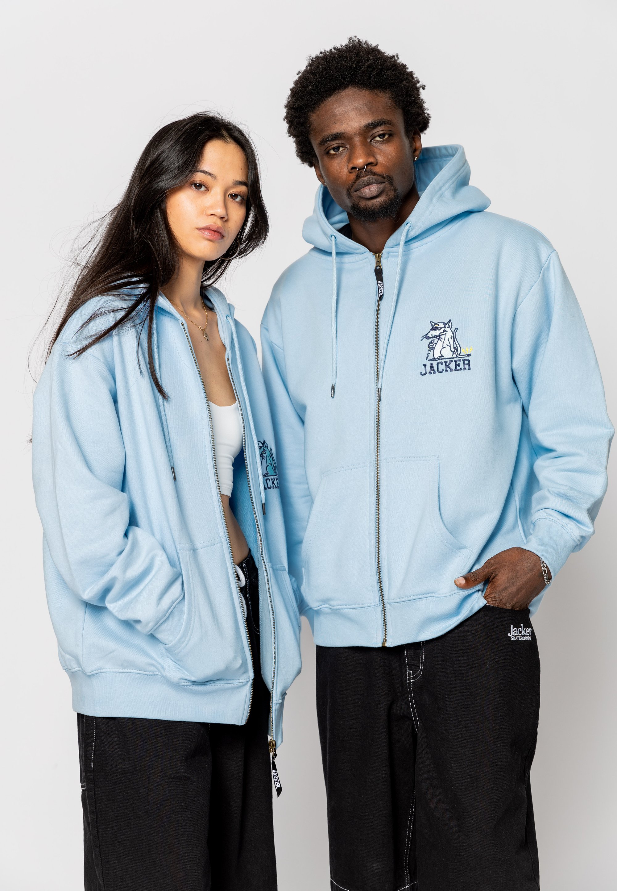 Jacker RATMAN ZIPPED HOODIE UNISEX - Zip-up sweatshirt - blue - Zalando.de