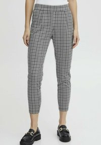 ICHI - KATE CHECK - Chino - grey Miniaturebillede 1