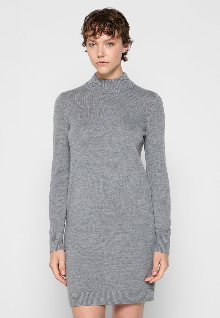Boss Gebreide jurk lichtgrijs Boss Gebreide jurk lichtgrijs