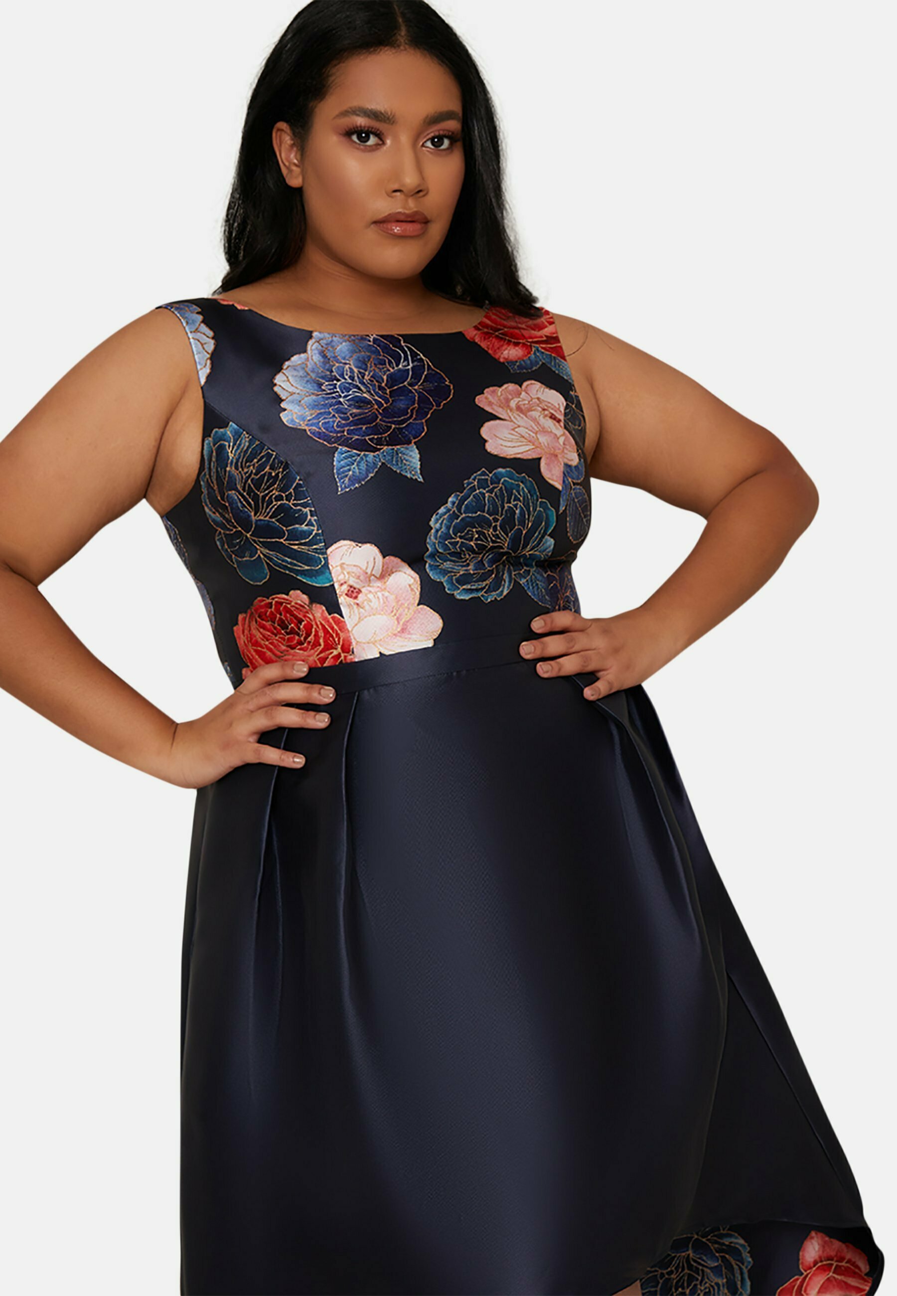 Chi Chi London Curvy Vestito elegante - dark blue/blu scuro - Zalando.it