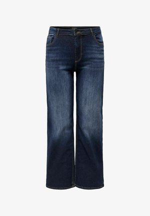 ONLY Carmakoma, WIDE-FIT JEANS CARWILLY HIGH WAIST WIDE LEG FIT JEANS - Wide Leg - dark blue denim