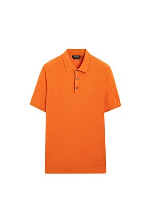 Massimo Dutti, 100% COTTON KNIT POLO SHIRT - Poloshirt - orange