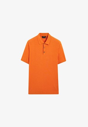 Massimo Dutti, 100% COTTON KNIT POLO SHIRT - Polo - orange