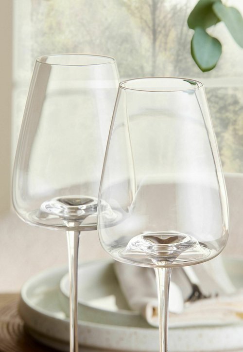 Westwing Collection MOUTH-BLOWN CARAFE HIPPOLYTE WITH AIR BUBBLES, 840 ML - Karaffe - transparent