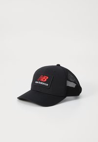 New Balance STACKED PATCH LOGO TRUCKER UNISEX - Cappellino - black