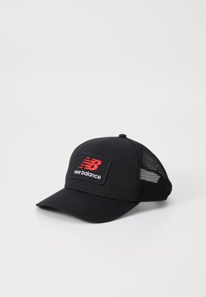 STACKED PATCH LOGO TRUCKER UNISEX - Șapcă - black