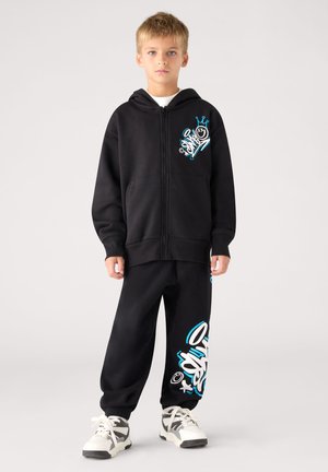 Terranova, FELPA CON STAMPA - Felpa con zip - nero