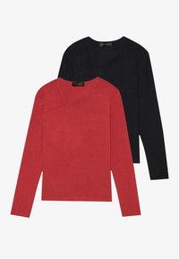 2 PACK  - Camisola de manga comprida - light red,black