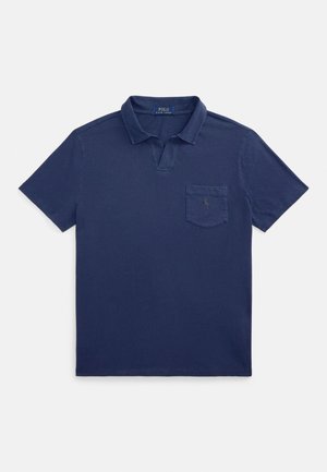 STANDARD FIT COTTON-LINEN POLO SHIRT - Polosärk - newport navy