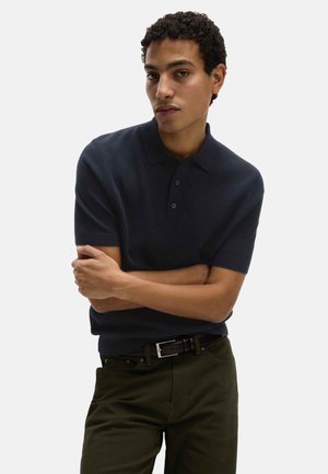 Marks & Spencer RICH MICRO TEXTURE - Polo - navy