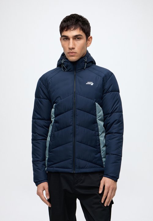 Jack & Jones JCOBLOCK PUFFER - Jachetă de iarnă - navy blazer