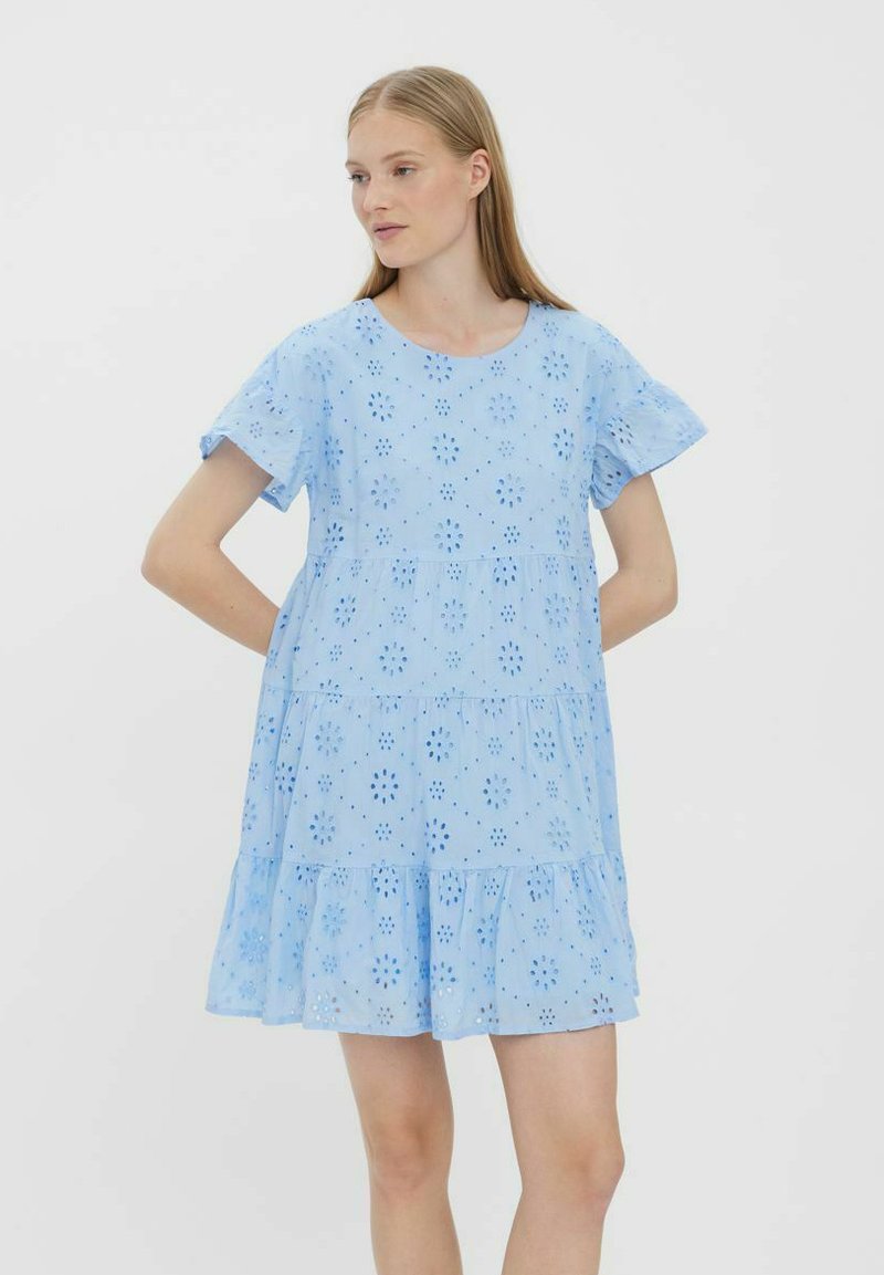 Robe Tunique Vero Moda Taille 38/40 - Coton à Carreaux Bleu - Occasion Très Bon état