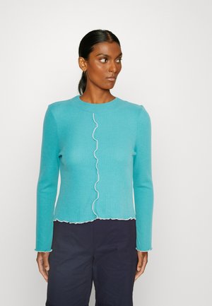 TOM TAILOR DENIM COZY SEAM DETAILS - Longsleeve - bright reef blue