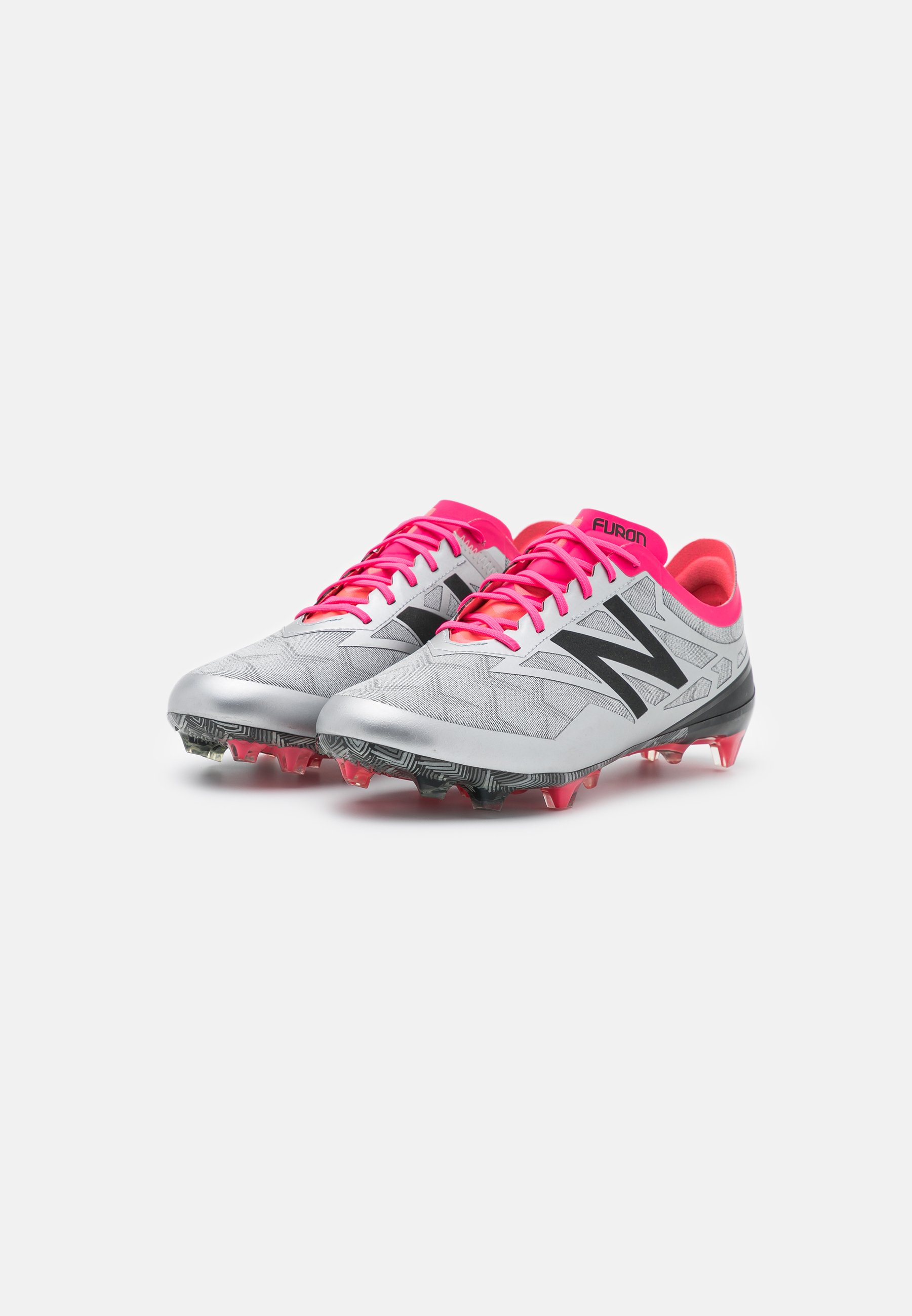 New Balance MSFLF - Moulded stud football boots -  silver/pink/silver-coloured - Zalando.ie