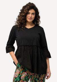 Ulla Popken EMPIRE TULIP SLEEVE  - Camicetta - black