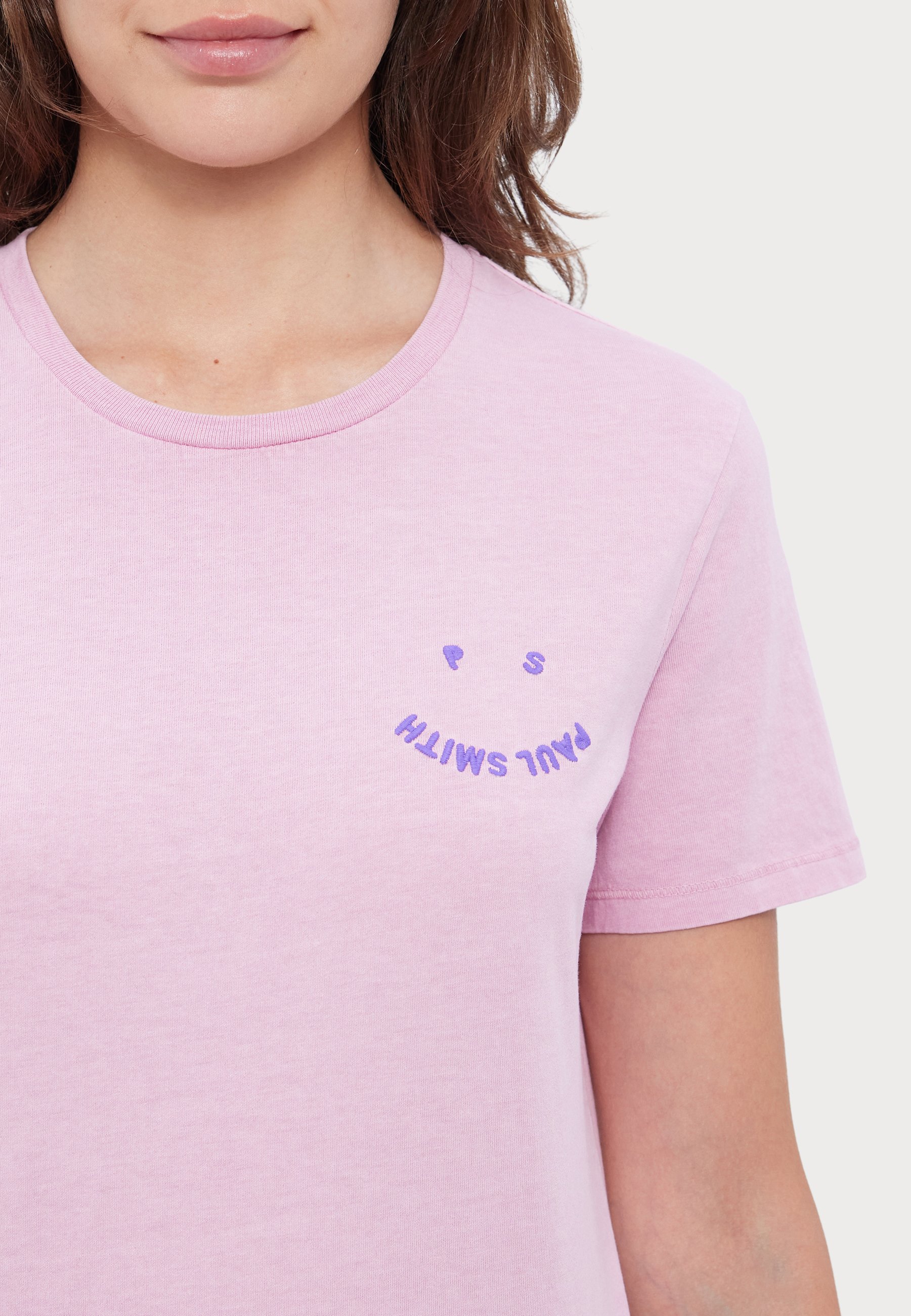 Tシャツ・カットソー PS PAUL SMITH Woman T-Shirt Pink W2RG799NP4610 62 ピンク系 Paul Smith(ポールスミス) Tシャツ・カットソー