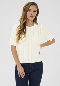 Kaffe Print T-shirt - chalk