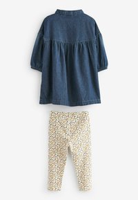 Next EMBROIDERED SET - Legíny – nohavice - blue denim floral