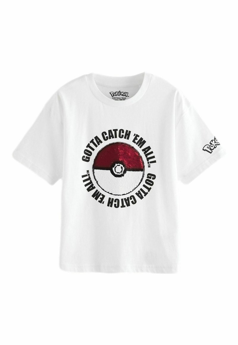 Next LICENSED POKEMON PIKACHU - REGULAR FIT - Triko s potiskem - white