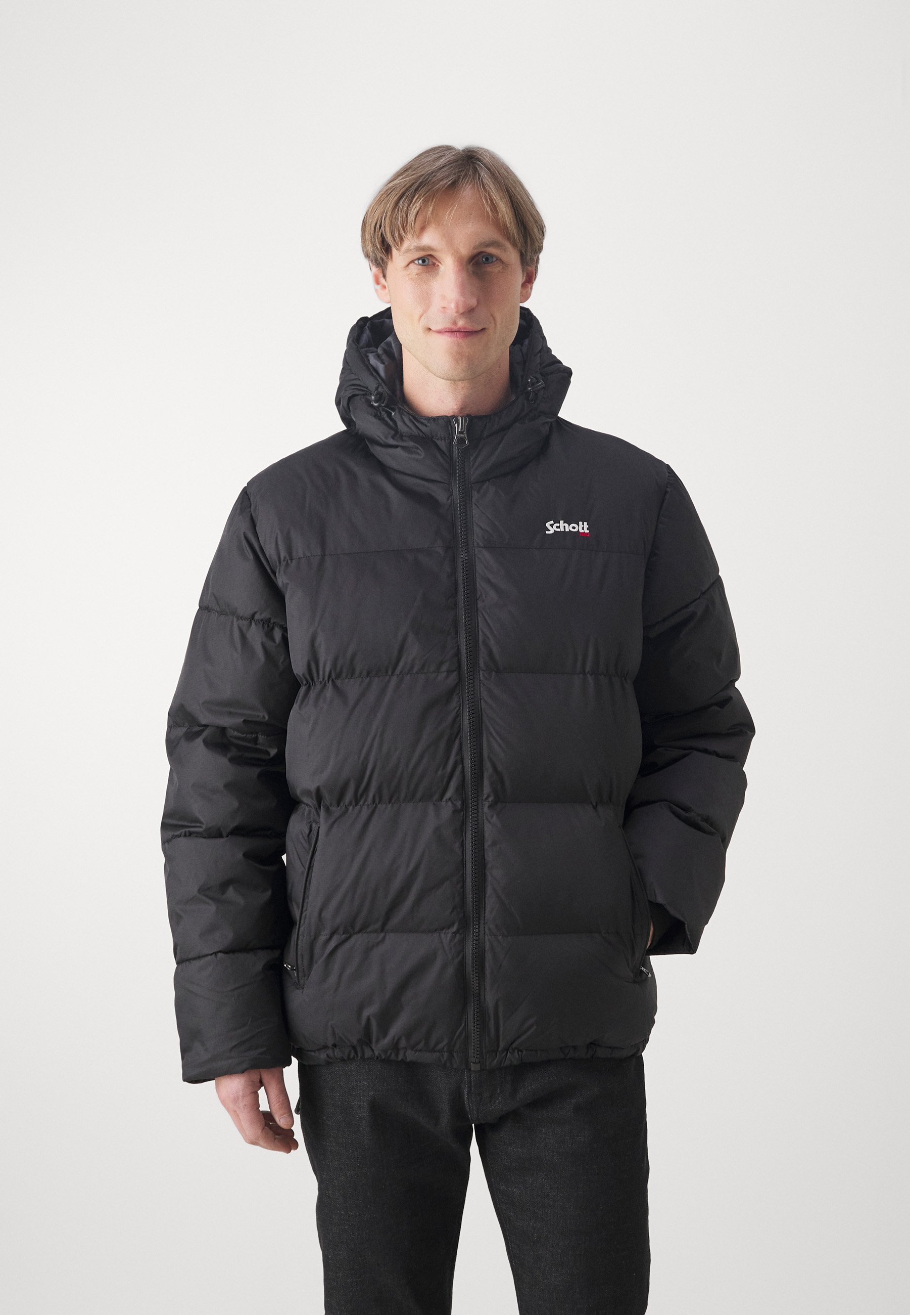 Schott Winter jacket black 【schott】Black padded