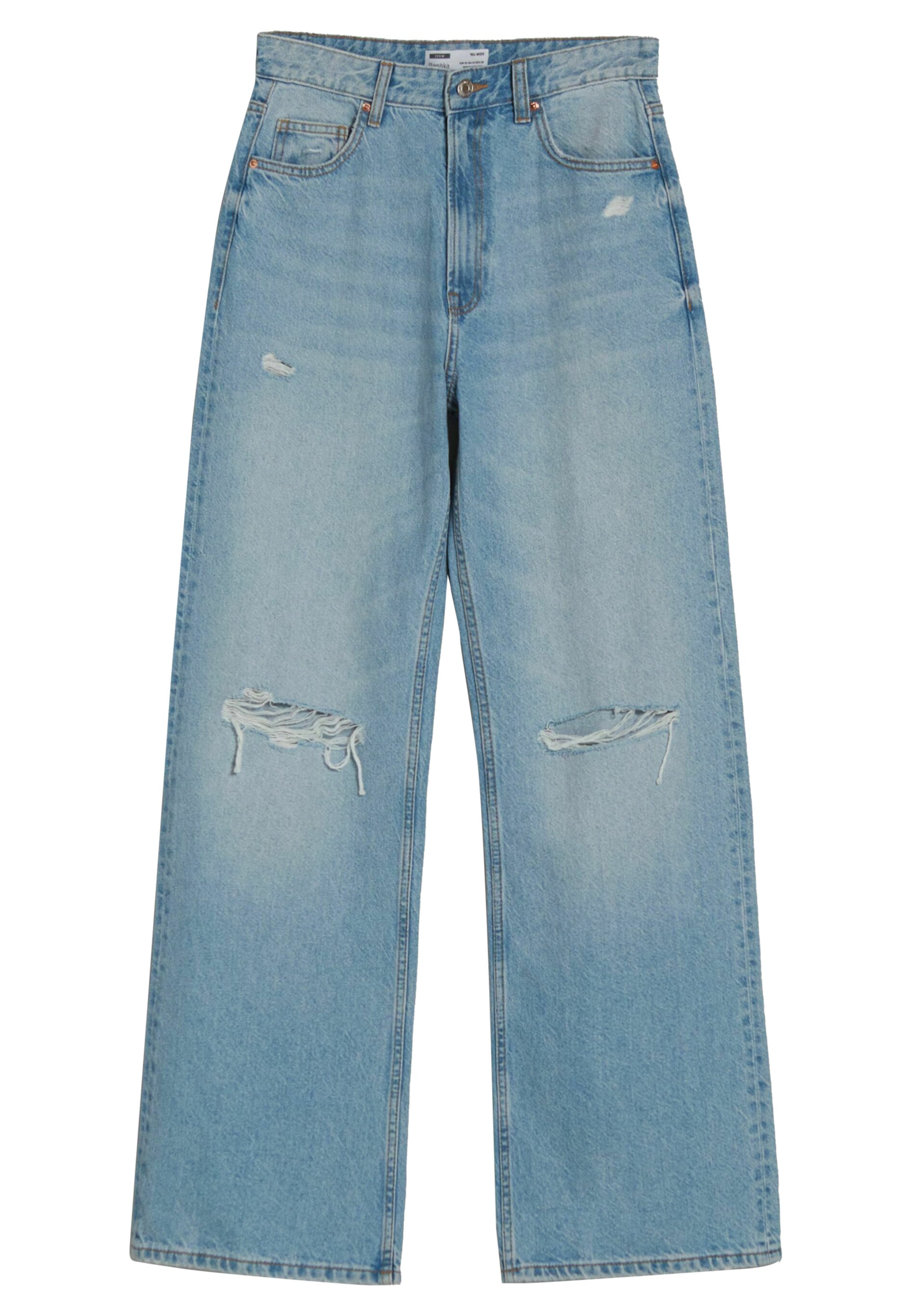 Bershka 90s WIDE - Jeans Bootcut - blue denim - Zalando.de