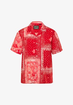 STHUGE, SHIRT, SHORT SLEEVE, CUBA COLLAR, ALL-OVER PRINT, BOXY FIT, UP TO 8 XL - Košile - chilli red