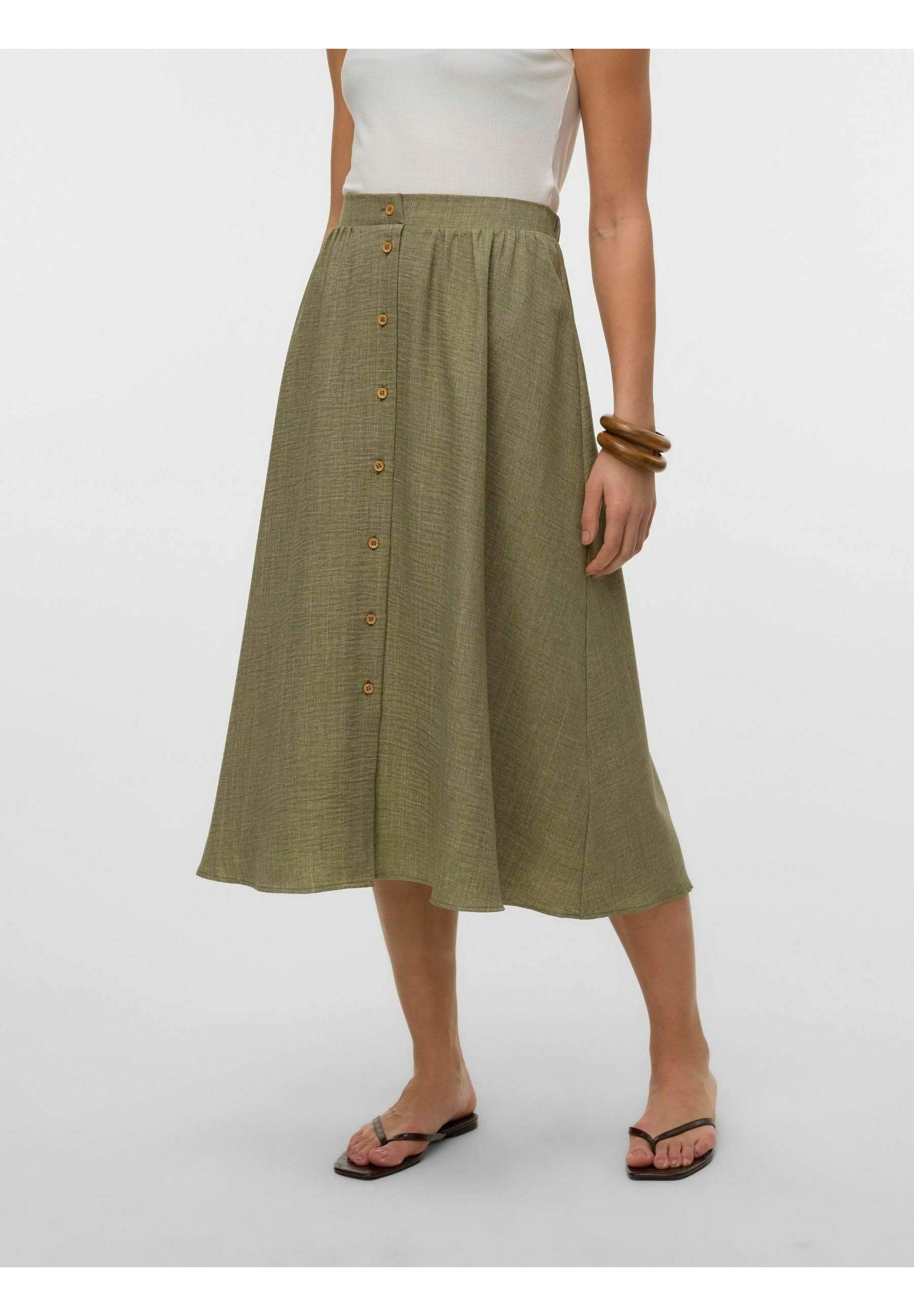 VERO MODA Vmmelaney H/W Button Calf Skirt Wvn Go Ladies Vmmelaney H/W