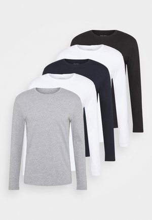 5 PACK - Langærmede T-shirts - white/dark blu/grey