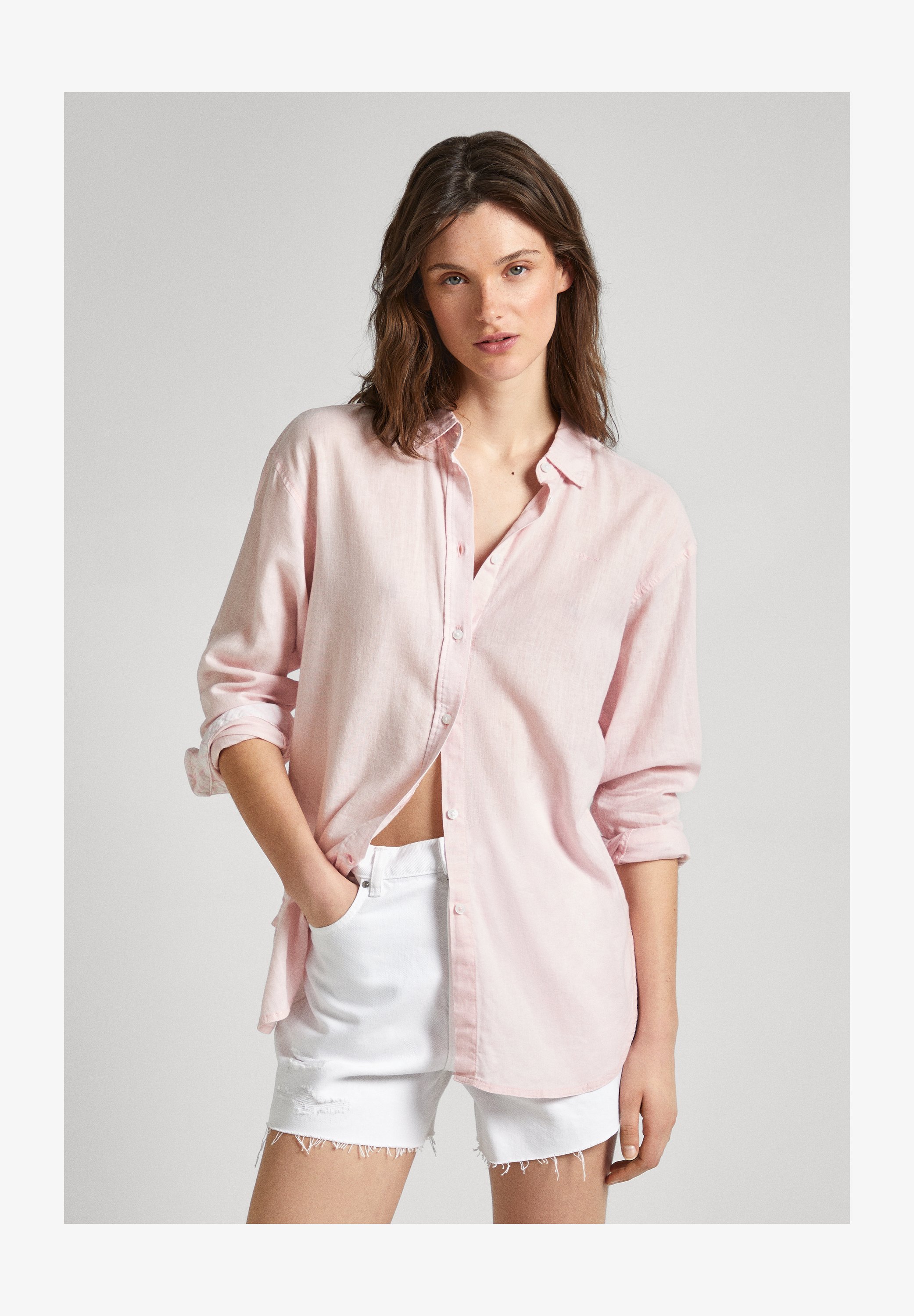 T-shirt Pepe Jeans Lorette V Neck Per Donna, Vestibilità Regolare, Logo Stampato Sul Petto