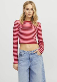 JJXX JXFELINE STR STRIPE JRS - Ilgarankovis viršutinės dalies drabužis - racing red