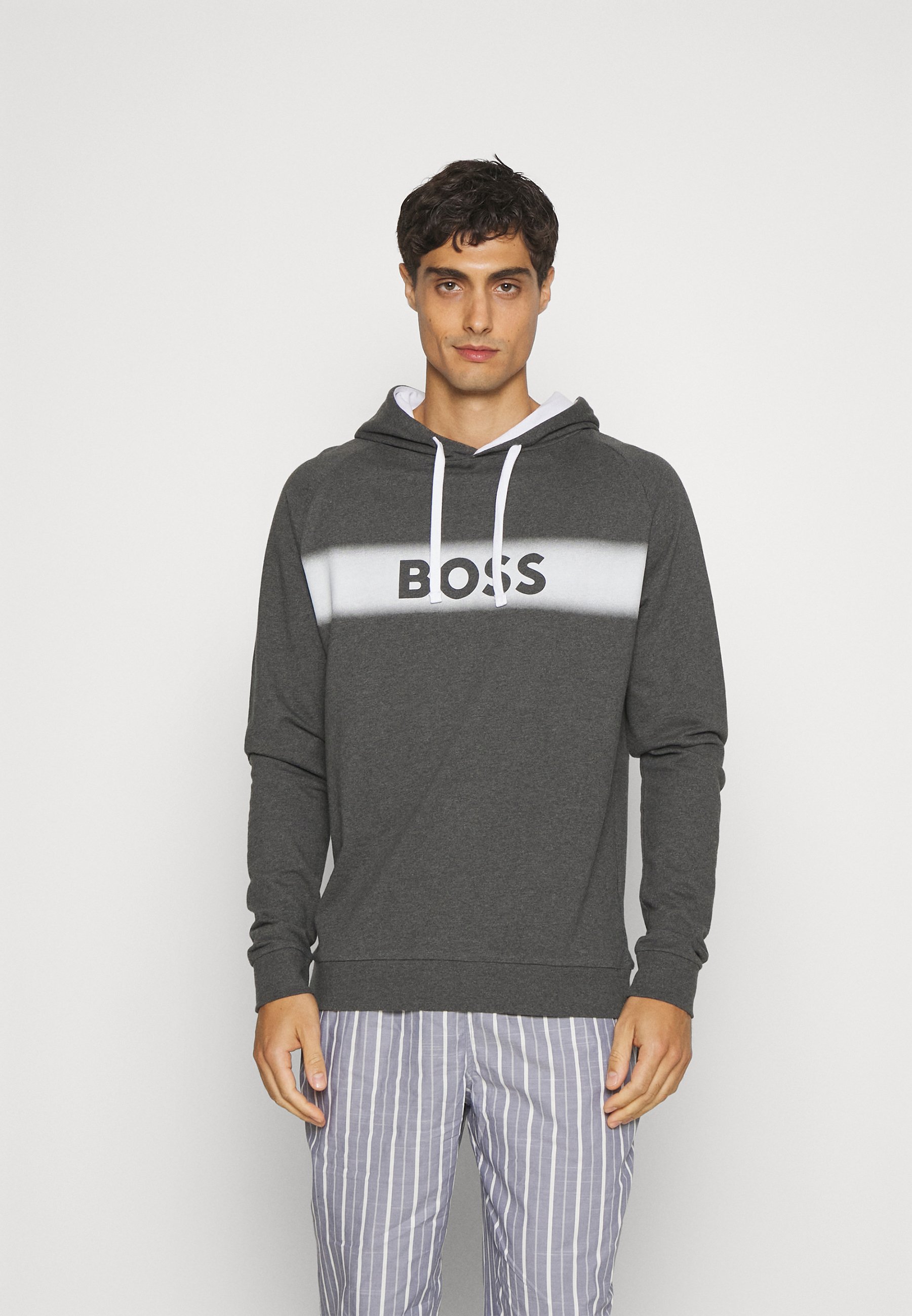 BOSS AUTHENTIC HOODIE - Nachtwäsche Shirt - medium grey/grau - Zalando.de