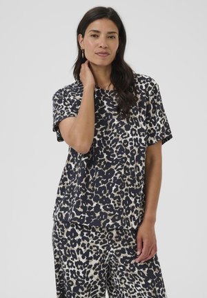 SYBEL  - Bluse - blue grey leopard print