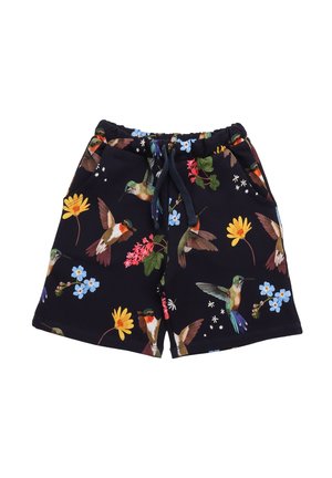 HUMMINGBIRDS AROUND FLOWERS - Tracksuit bottoms - dark blue