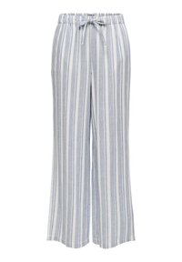 ONLCARO PULL UP PANT - Housut - coronet blue stripes:bright white
