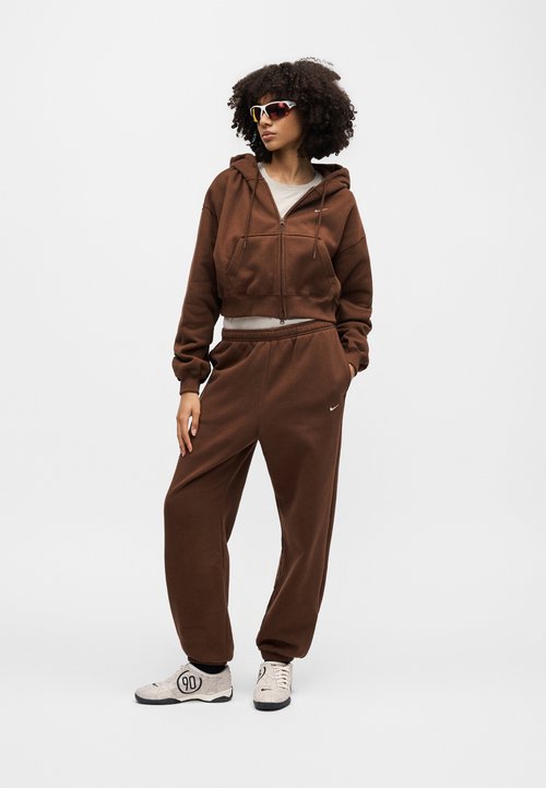Nike STUDIO FLEECE MEDIUM WEIGHT OVERSIZED FULL-ZIP CROPPED HOODIE - Zip-up sweatshirt - cacao wow/sail — photo 2