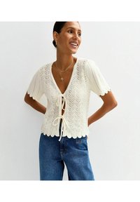 New Look TIE FRONT - Kofta - white