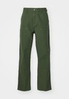 DOUBLE KNEE PANT - Tygbyxor - tarragon rinsed