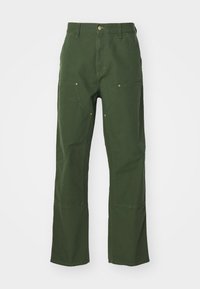 DOUBLE KNEE PANT - Pantalon classique - tarragon rinsed