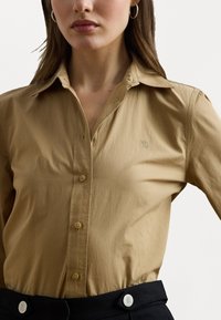Lauren Ralph Lauren Featherweight Cotton Shirt - Košilová halenka  - camel