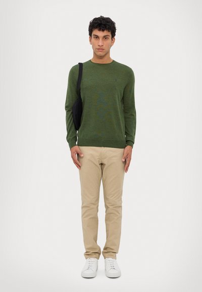 Polo Ralph Lauren SLIM FIT WASHABLE WOOL CREWNECK JUMPER  - Camisola - classic olive heather