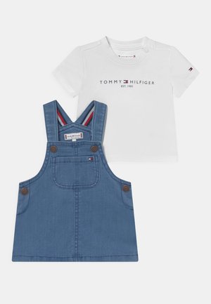BABY GIRL DUNGAREE SET - T-shirt con stampa - white