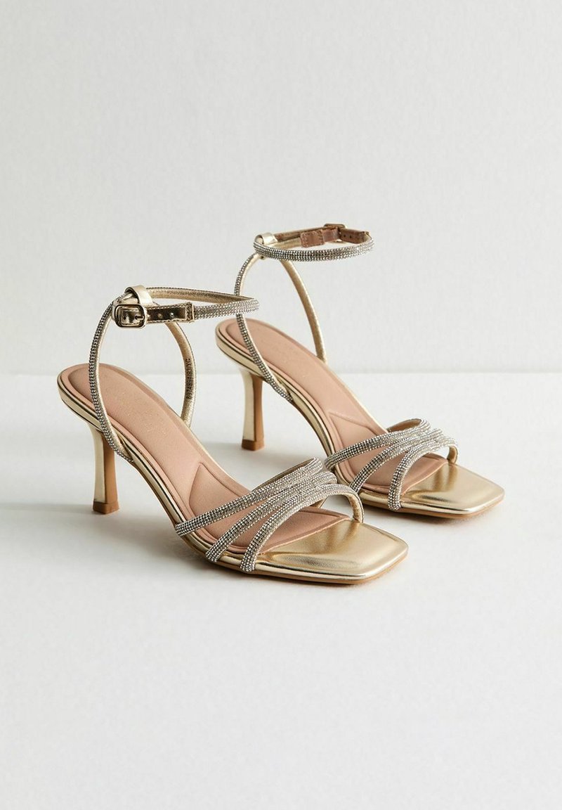 Sandali Con Cinturino E Tacco Medio A Punta Quadrata (Alina), DIAMANTE METALLICO, EU39.5 - Foto 2