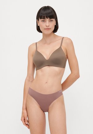 THONG PURE NO SHOW SOLID 3 PACK - G-strenge - halo gray/tourmaline pink/maroon mist