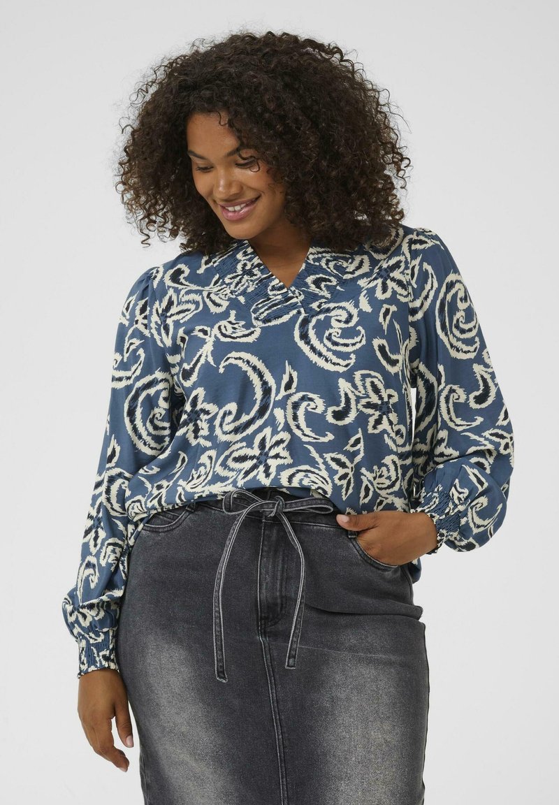 Kaffe Curve MAHLIA  - Pusero - bering sea white paisley