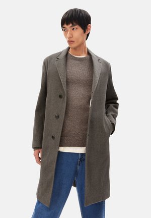 Klassischer Mantel - mid grey melange