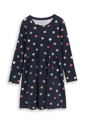 Jerseykleid - dark blue/multicolor dot